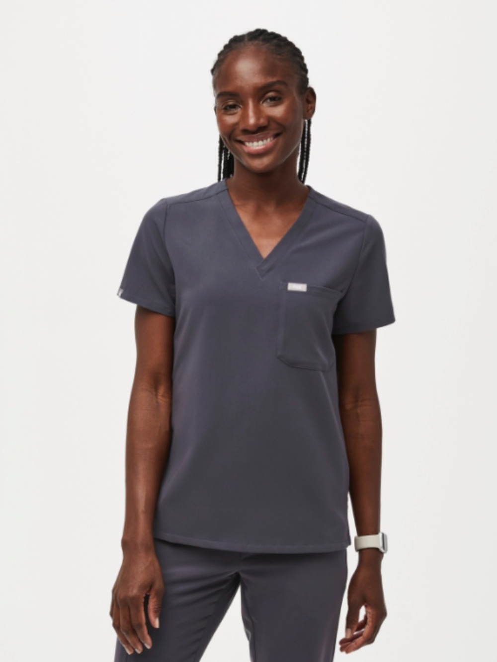 NWT Figs Catarina One-Pocket Scrub Top™ in Charcoal Size XL